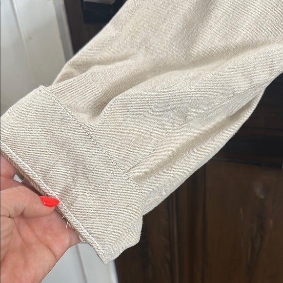 Zara Women's Cream linen blend Jacket - Picture 4 of 6
